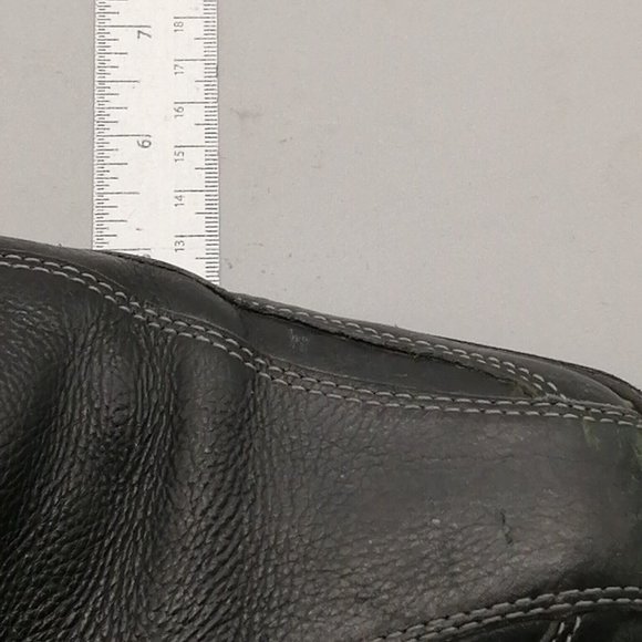 Sandro Mens Loafer Black Leather Slip On Square Toe Side Elastic Gussets 11.5 - Picture 7 of 11